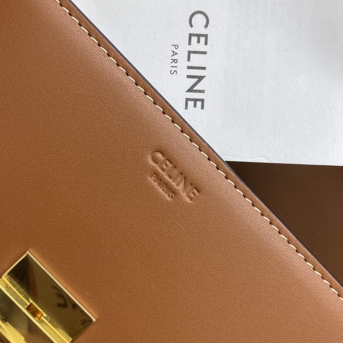 Celine Shoulder Bag Claude In Natural Calfskin Tan 194143